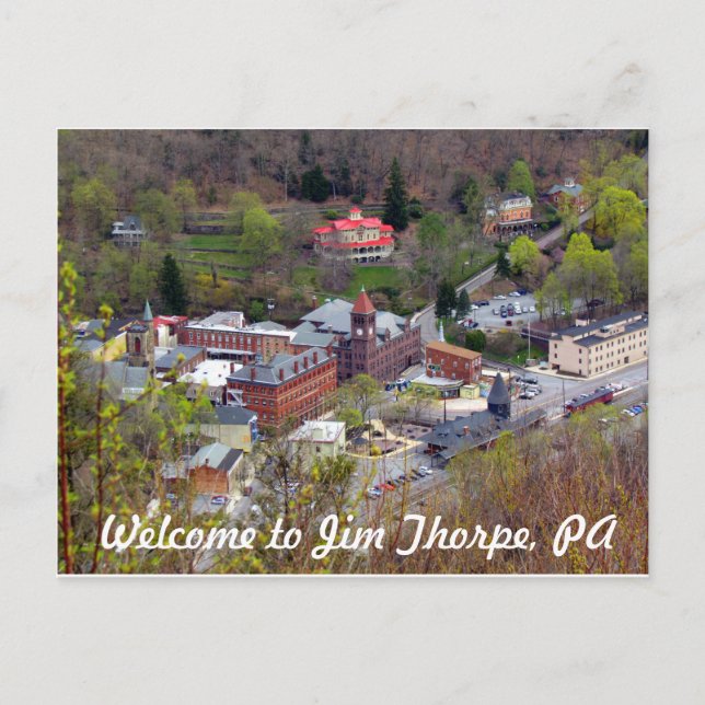 Welcome to Jim Thorpe Postcard (Front)
