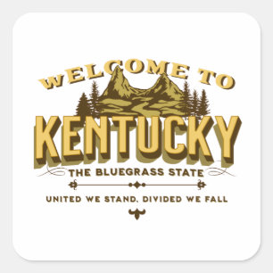Welcome to Kentucky Square Sticker