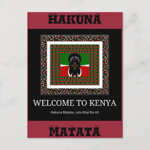 Welcome to Kenya and make it Kenyan beautiful Text Postcard