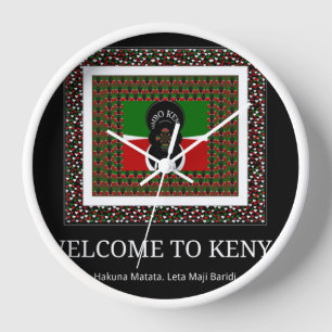 Welcome to Kenya Hakuna Matata Wall Clock