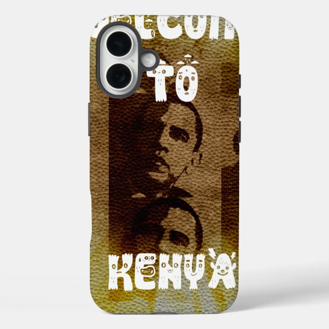 Welcome to Kenya with Obama Collage   Case-Mate iPhone Case (Back)