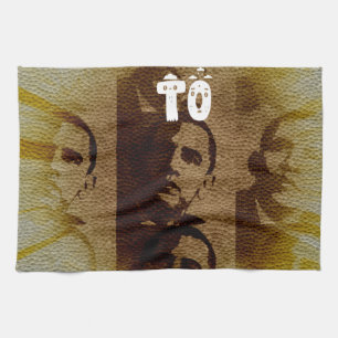 Welcome to Kenya with Obama Collage Kitchen Towel