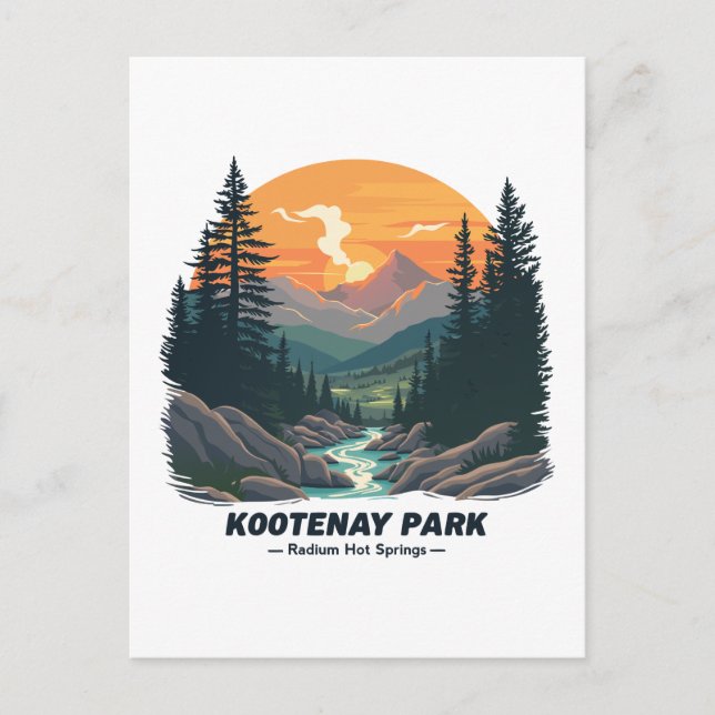 Welcome to Kootenay National Canadian Park Holiday Postcard (Front)