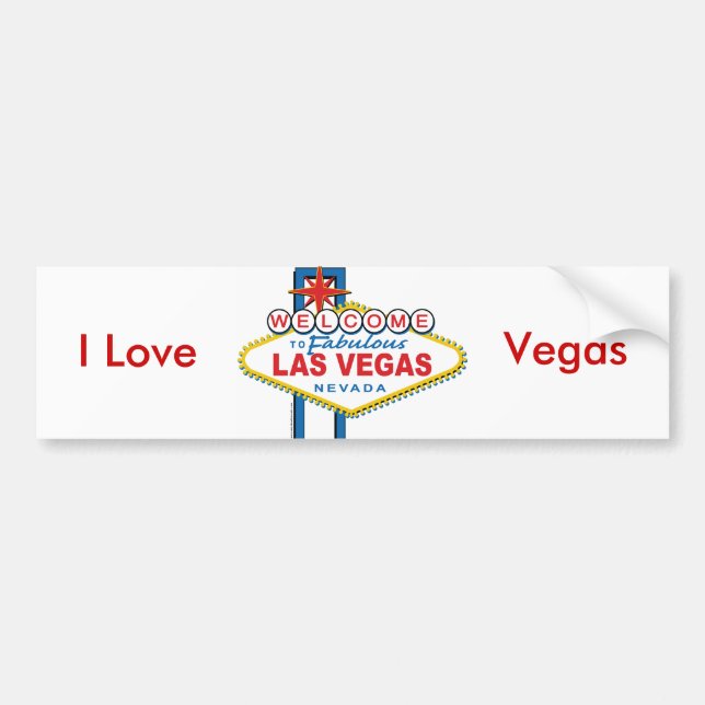 Welcome-to-Las-Vegas Bumper Sticker (Front)