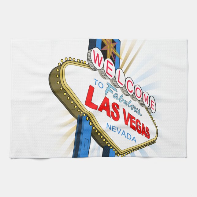 Welcome to Las Vegas Kitchen Towel (Horizontal)