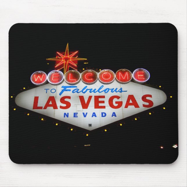 Welcome to Las Vegas Mousepad (night) (Front)