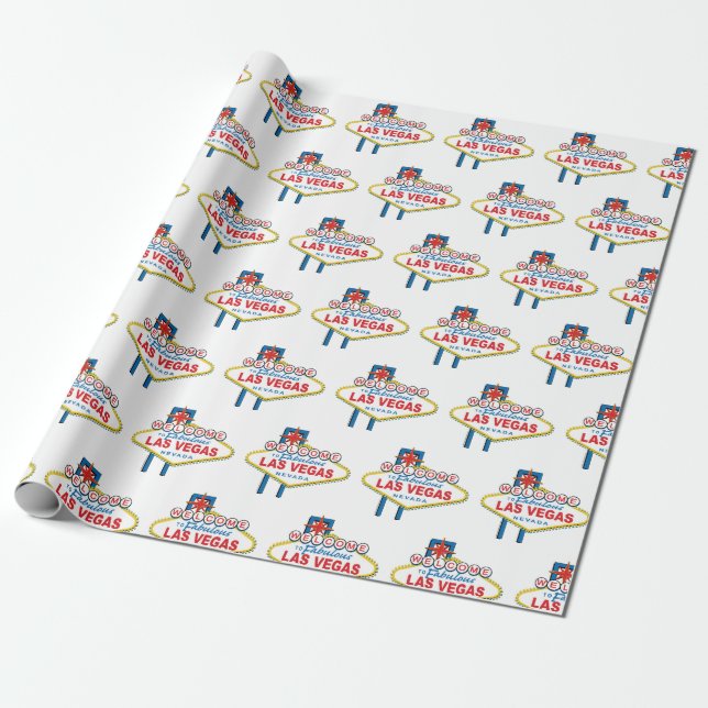Welcome to Las Vegas Nevada Wrapping Paper (Unrolled)