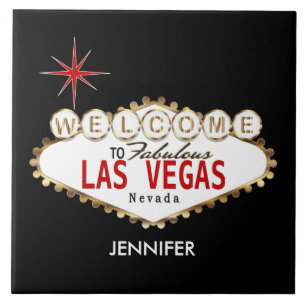 Welcome to Las Vegas - Red and Gold Tile