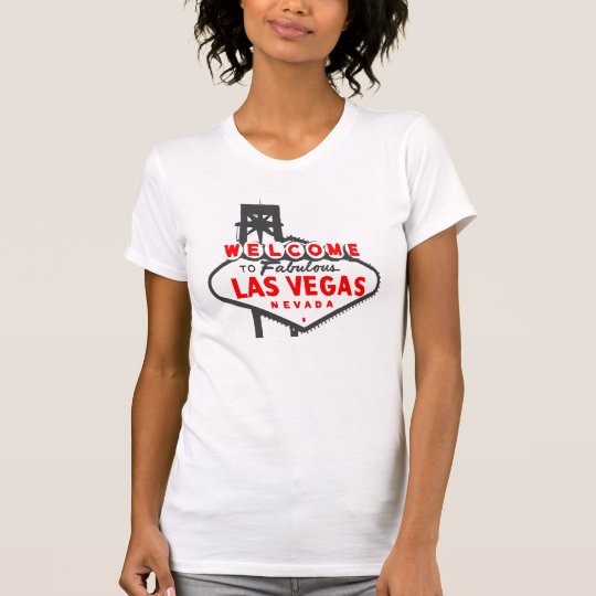 Welcome to Las Vegas red vector graphic tee shirt
