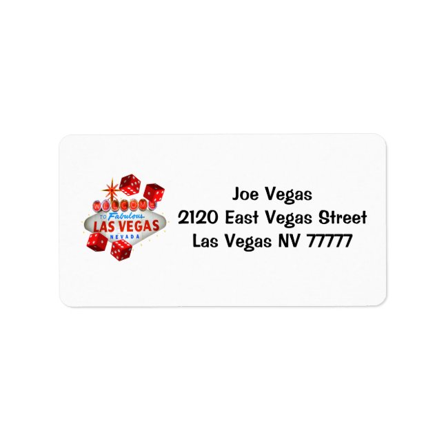 Welcome to Las Vegas Return Address Labels (Front)