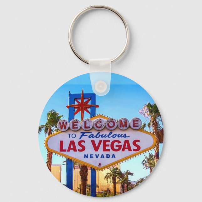 Welcome to Las Vegas Sign Keychain (Front)