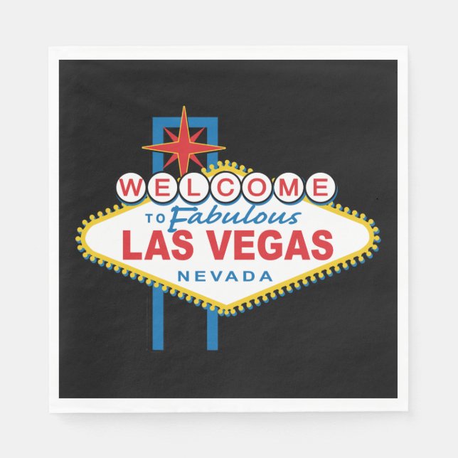 Welcome to Las Vegas Sign Napkin (Front)