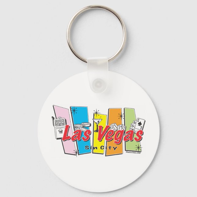 Welcome to Las-Vegas Sin City Keychain (Front)