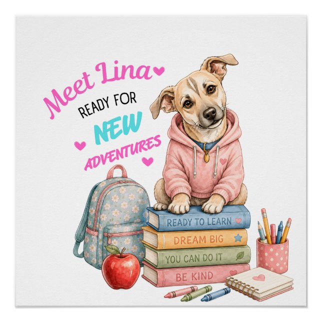 Welcome to Lina's School Adventures! Poster (Front)