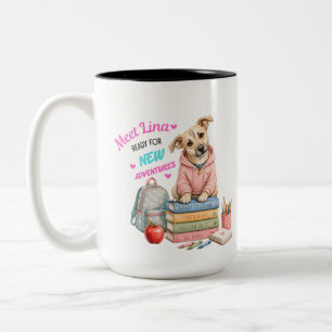 Welcome to Lina's School Adventures! Two-Tone Coffee Mug