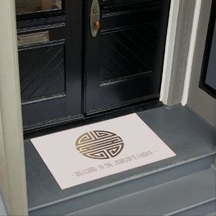 Welcome To   Longevity   Awesome Chinese Character Doormat
