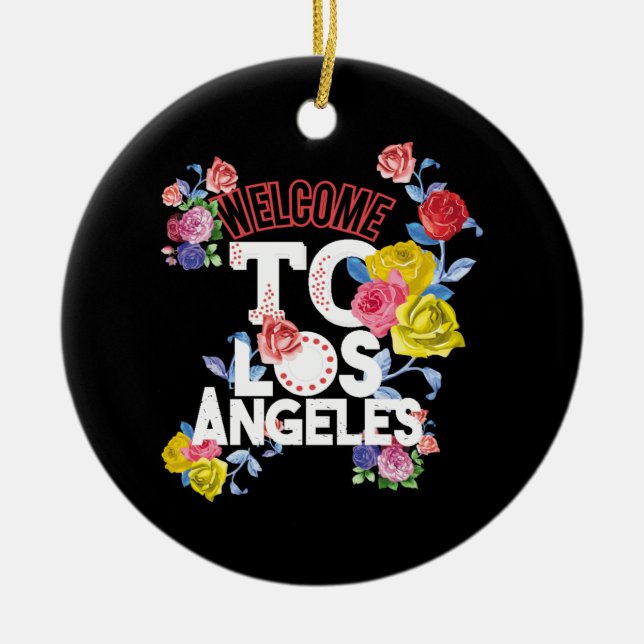 welcome to los angeles ceramic ornament (Front)