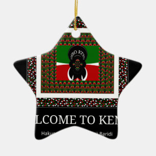 Welcome to Magical Kenya: Hakuna Matata Ceramic Ornament