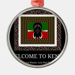 Welcome to Magical Kenya: Hakuna Matata Metal Ornament