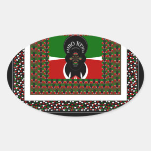 Welcome to Magical Kenya: Hakuna Matata Oval Sticker