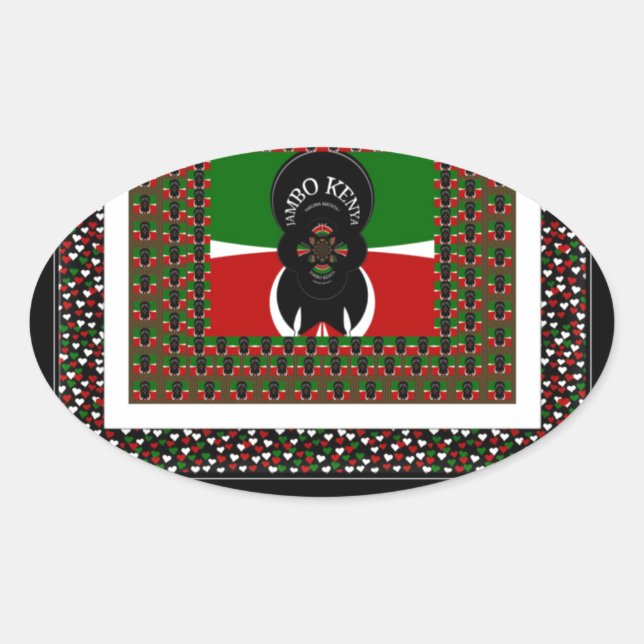 Welcome to Magical Kenya: Hakuna Matata Oval Sticker (Front)