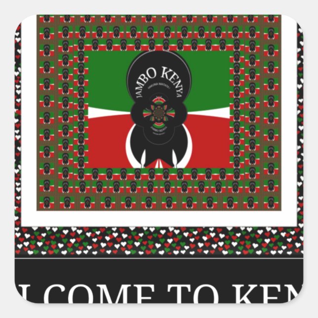 Welcome to Magical Kenya: Hakuna Matata Square Sticker (Front)