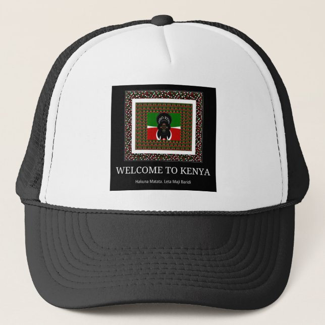 Welcome to Magical Kenya: Hakuna Matata Trucker Hat (Front)