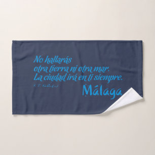 Welcome to Malaga 6: La ciudad irá en ti siempre Bath Towel Set