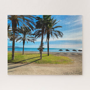 Welcome to Malaga Spain, Mediterraean Coastline Jigsaw Puzzle