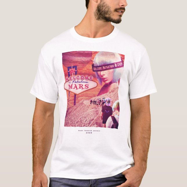 welcome to mars funny alien T-Shirt (Front)