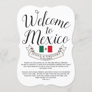 Welcome to Mexico Destination Wedding Custom Invitation