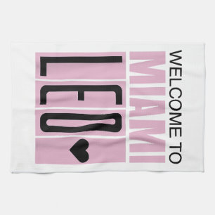 Welcome to Miami Leo 10 - GOAT Kitchen Towel