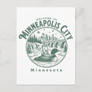 Welcome to Minneapolis City Minnesota Postcard
