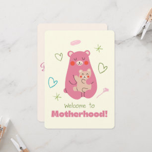 Welcome to Motherhood - congratulations card