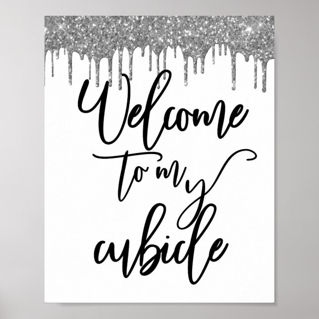 Welcome to my Cubicle Sign Office Desk Work (Front)