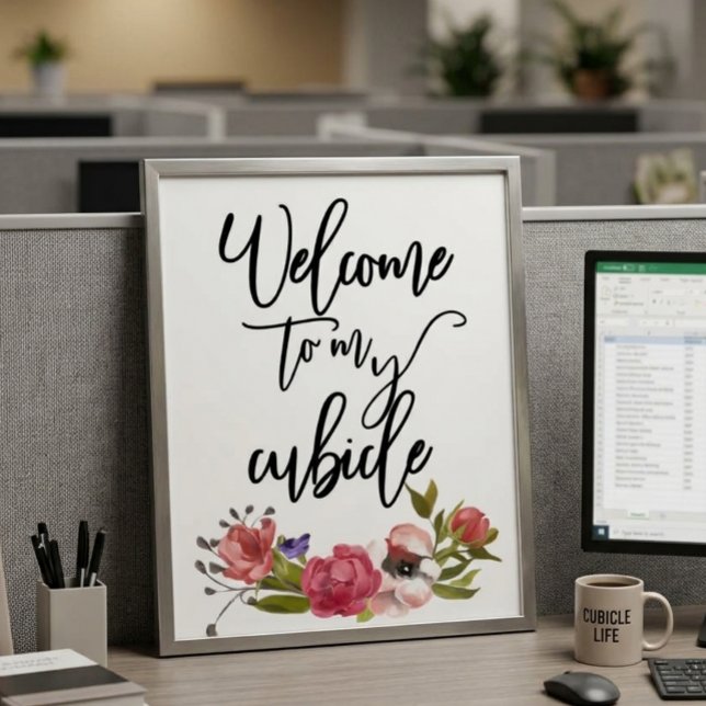 Welcome to my Cubicle Sign Office Desk Work (Creator Uploaded)