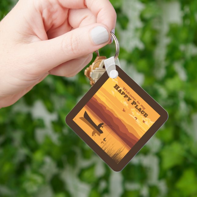 Welcome To My Happy Place Keychain (Hand)