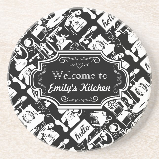 Welcome to My Kitchen Personalized Coasters (Front)
