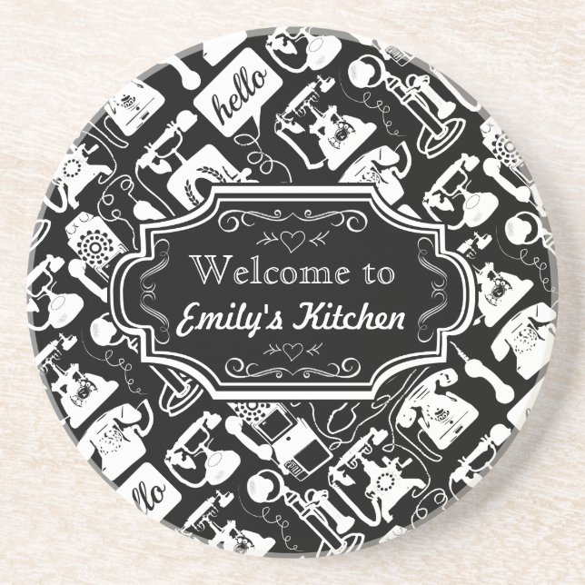 Welcome to My Kitchen Personalized Coasters (Front)