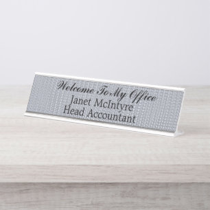 Welcome To My Office Desk Name Plate
