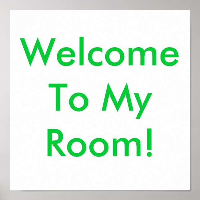 Welcome To My Room! Poster (Front)