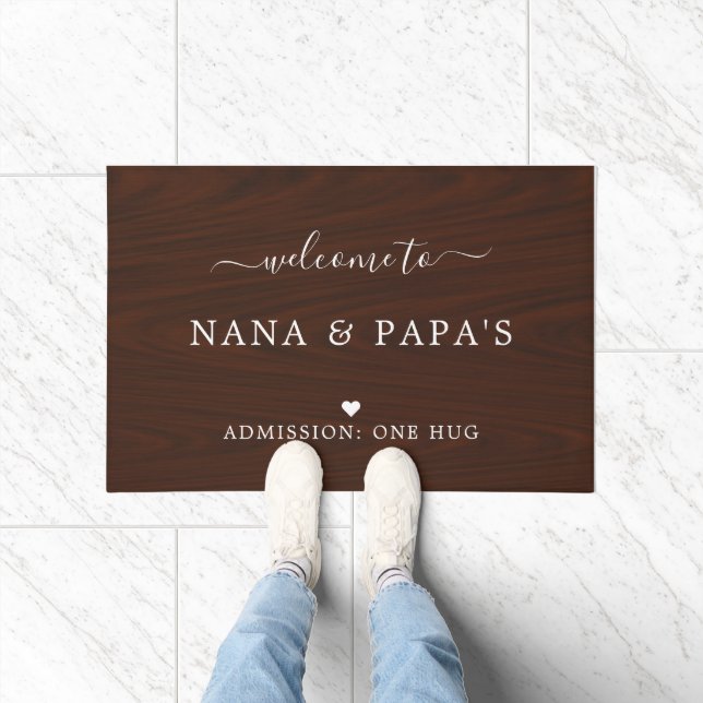 Welcome to Nana & Papa's House Doormat (Indoor)
