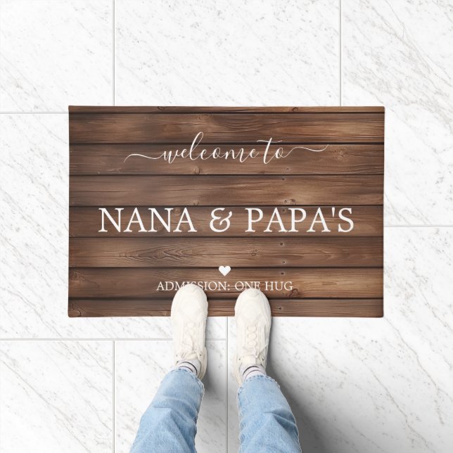 Welcome to Nana & Papa's House Doormat (Indoor)