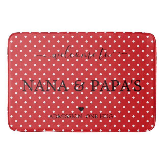 Welcome to Nana & Papa's House Doormat Bath Mat (Front)