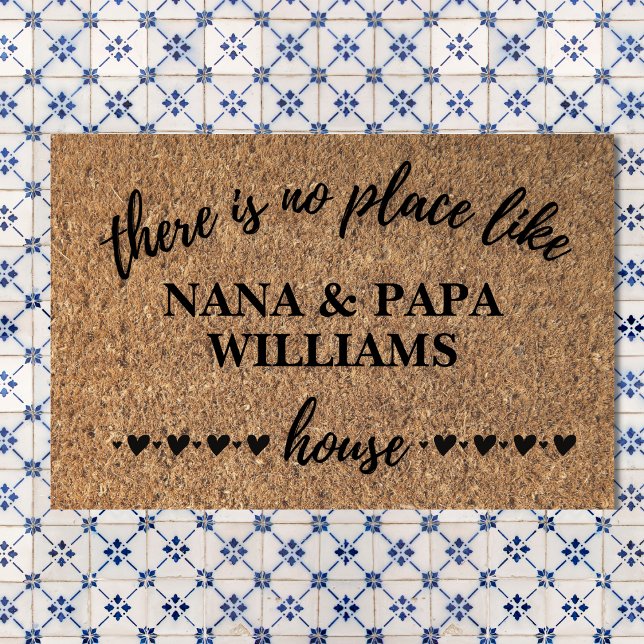 Welcome to Nana & Papa's House Personalized Doormat (Creator Uploaded)