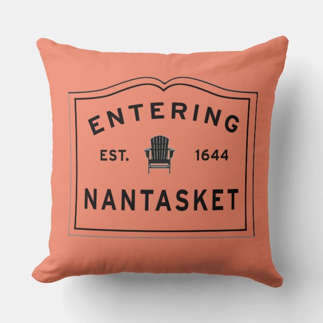 Welcome to Nantasket Outdoor Pillow (Front)