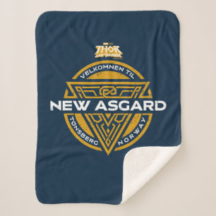 Welcome To New Asgard Souvenir Graphic Sherpa Blanket