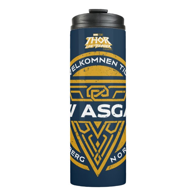 Welcome To New Asgard Souvenir Graphic Thermal Tumbler (Front)