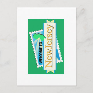 Welcome to New Jersey - USA Road Sign Postcard