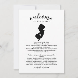 Welcome to New Jersey   Wedding Letter & Itinerary